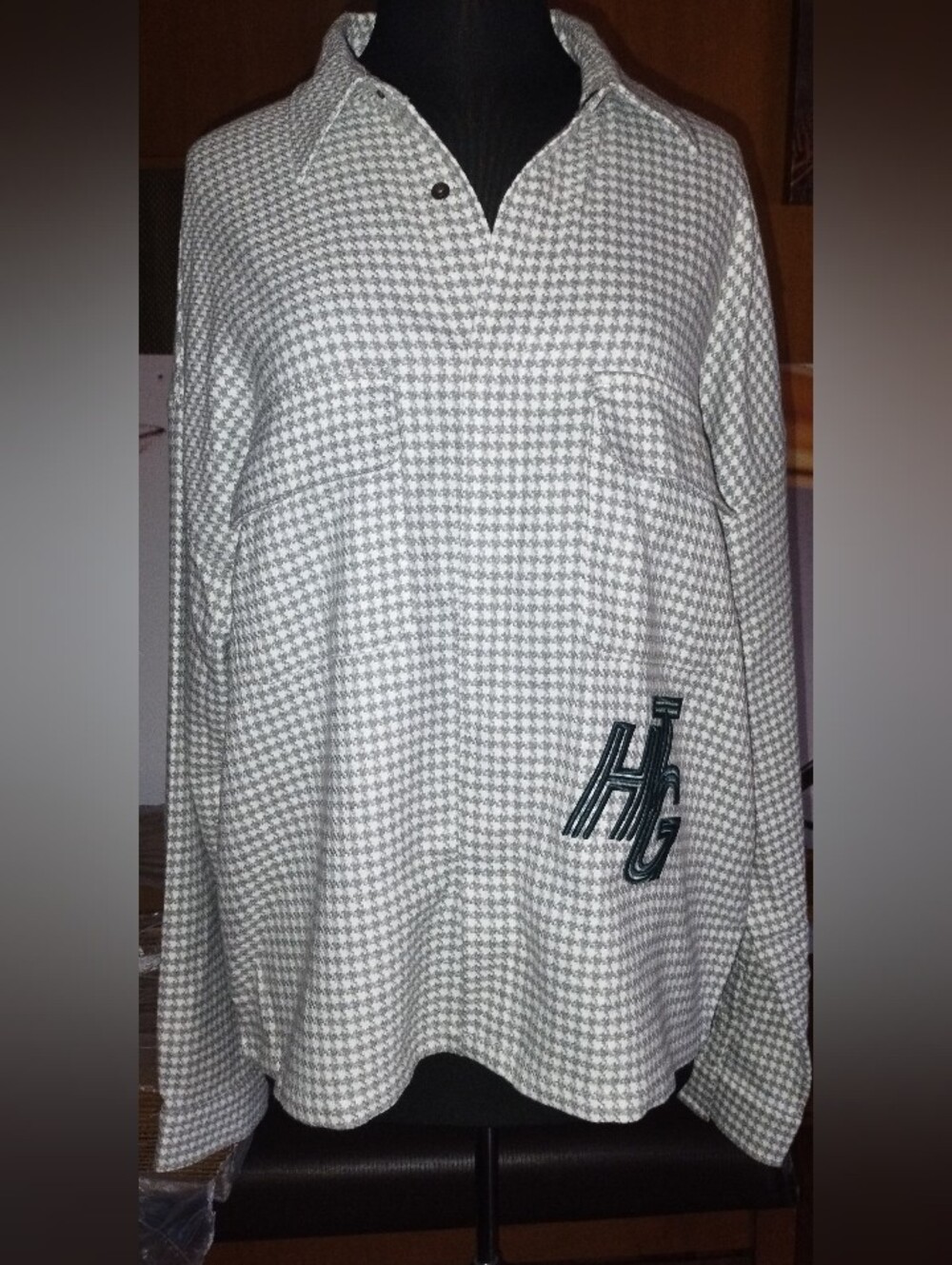 Honor The Gift Houndstooth Shacket Size Large